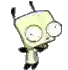 dancing gir from invader zim, left of title