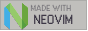 made with neovim, neovim logo to the left